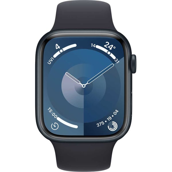 Apple Watch Series 9 GPS + Cellular 45mm Midnight Aluminum Case with Midnight Sport Band M/L - Image 2